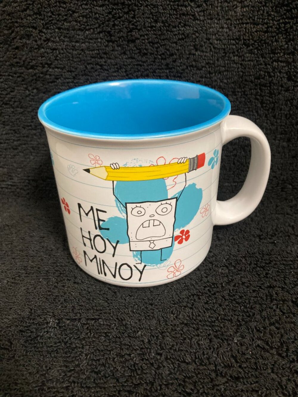 SpongeBob SquarePants Me Hoy Minoy Cartoon White Turquoise Mug